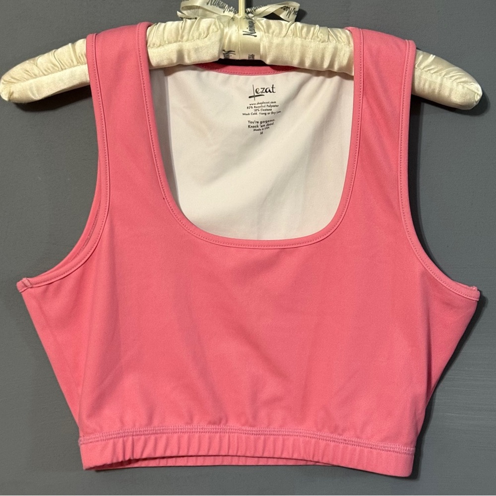 Lezat Pink Sports Bra Medium made in USA